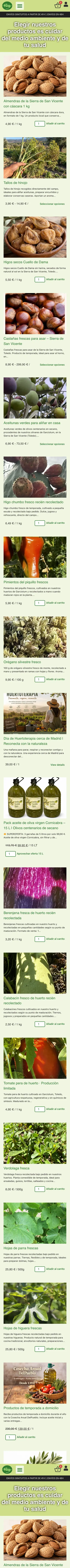 Huerta DelPueblo · Tienda · Móvil