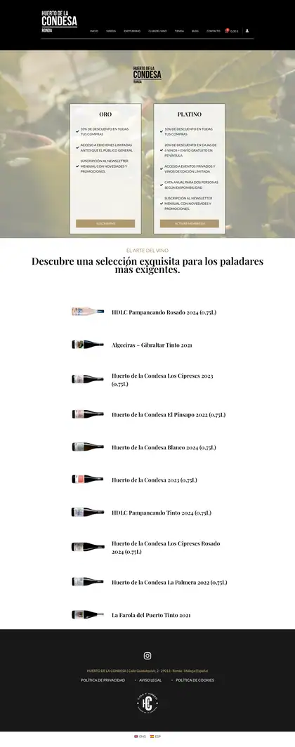 Huerto de la Condesa · Club del Vino