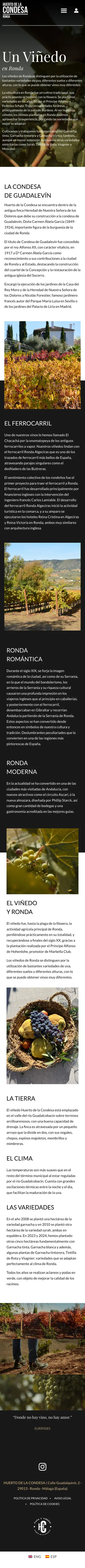 Huerto de la Condesa · Viñedo · Móvil