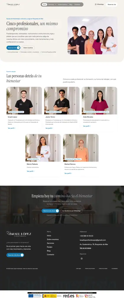 Israel López Fisioterapia · Equipo