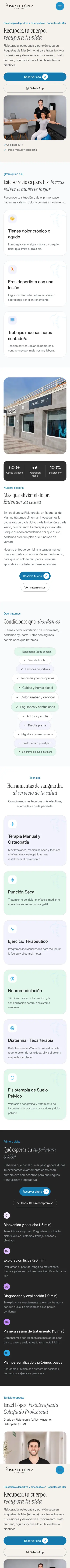 Israel López Fisioterapia · Fisioterapia · Móvil