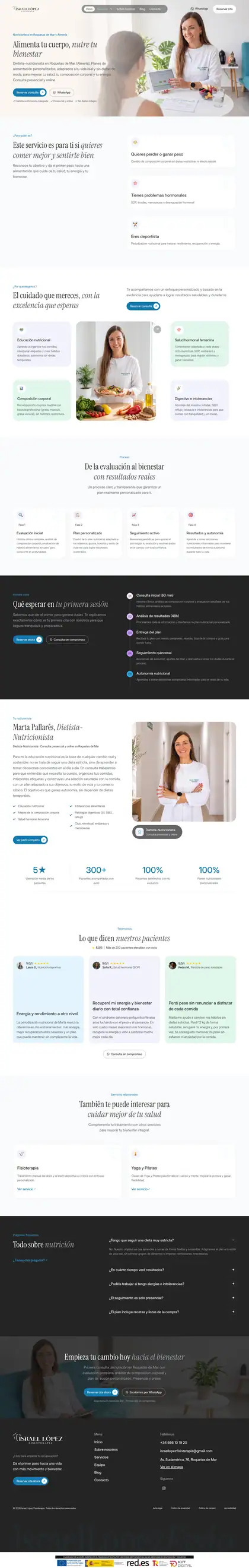 Israel López Fisioterapia · Nutrición