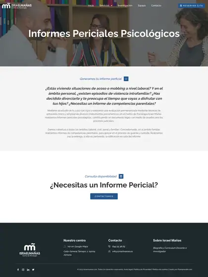 Centro de Psicología Israel Mañas · Informes Periciales