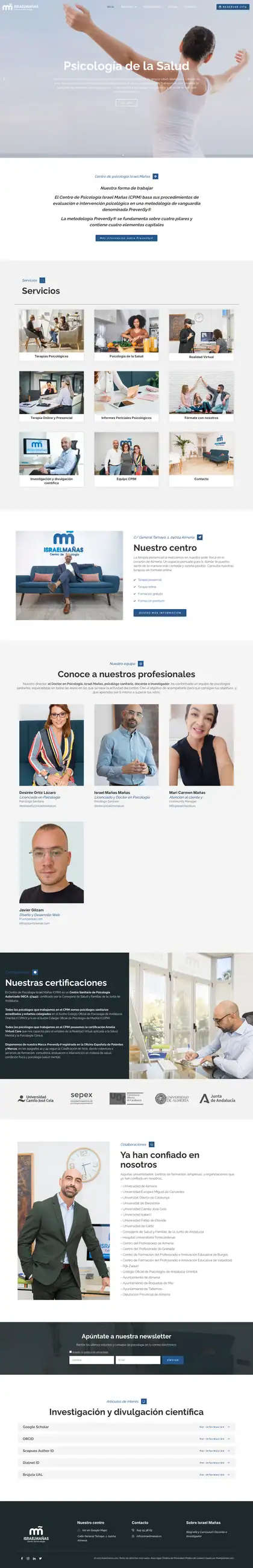 Centro de Psicología Israel Mañas · Inicio