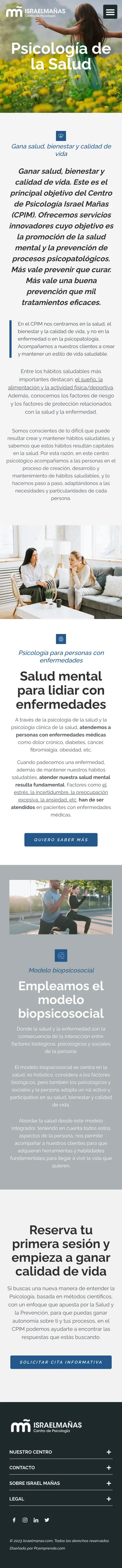 Centro de Psicología Israel Mañas · Psicología de la Salud · Móvil