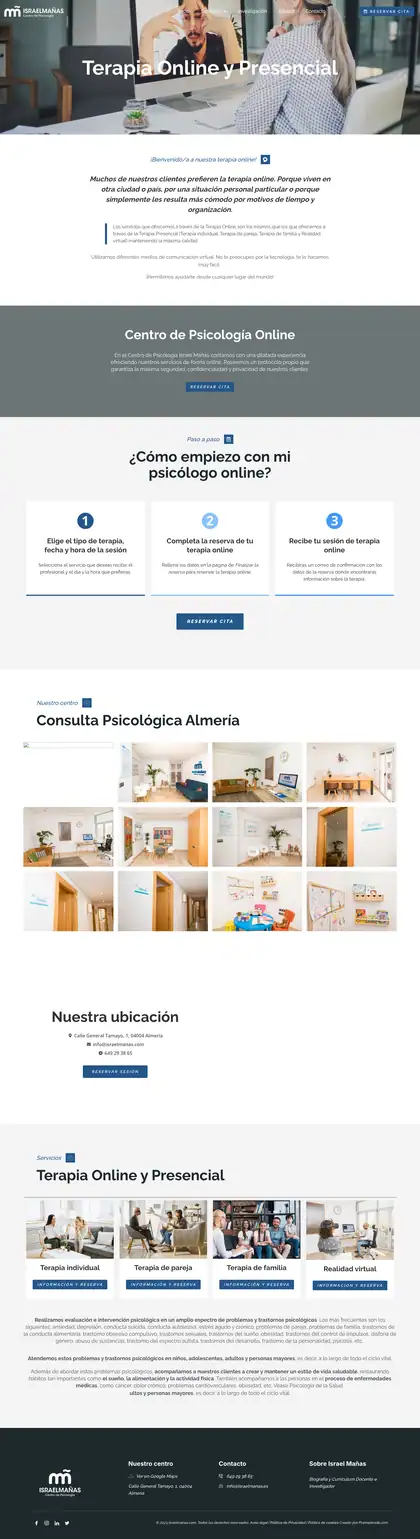 Centro de Psicología Israel Mañas · Terapia Online y Presencial