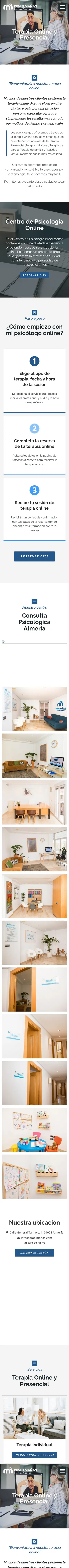 Centro de Psicología Israel Mañas · Terapia Online y Presencial · Móvil