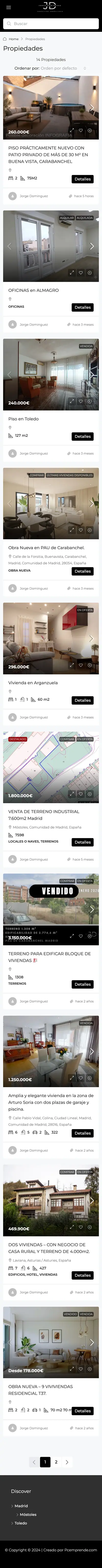 Jorge Domínguez · Propiedades · Móvil