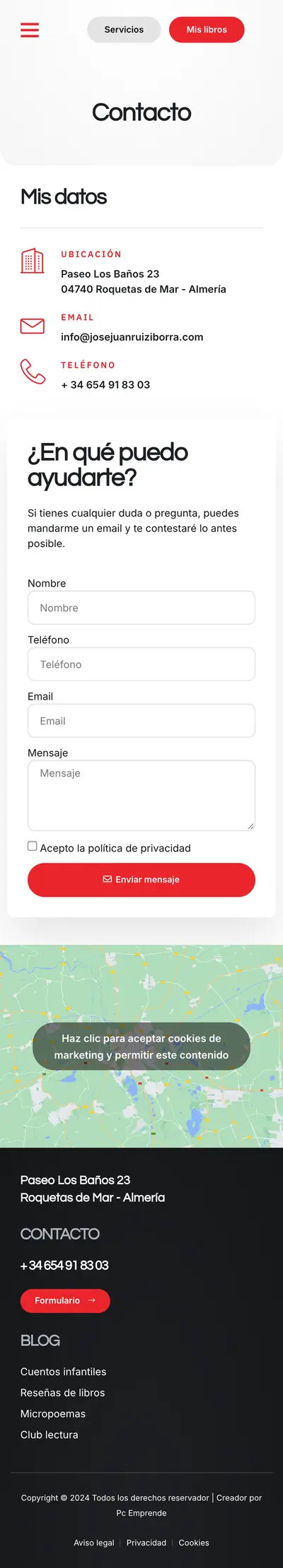 José Juan Ruiz Iborra · Contacto · Móvil