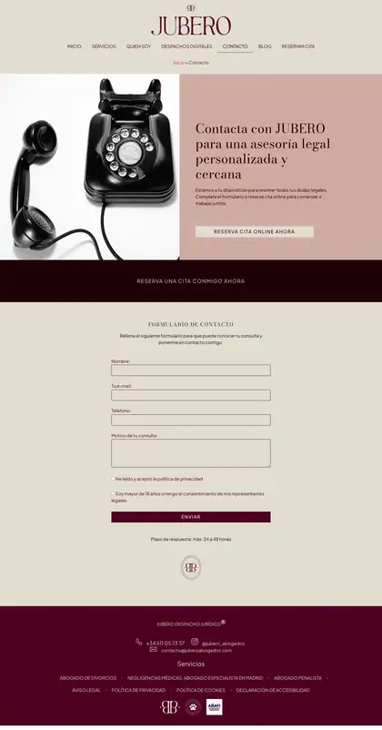 Jubero Abogados · Contacto