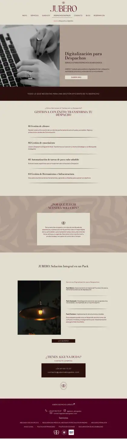 Jubero Abogados · Despachos digitales