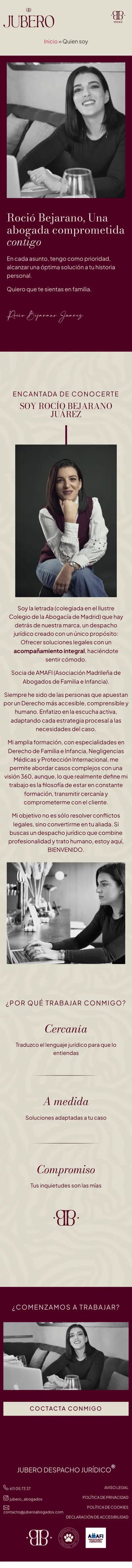 Jubero Abogados · Quien soy · Móvil