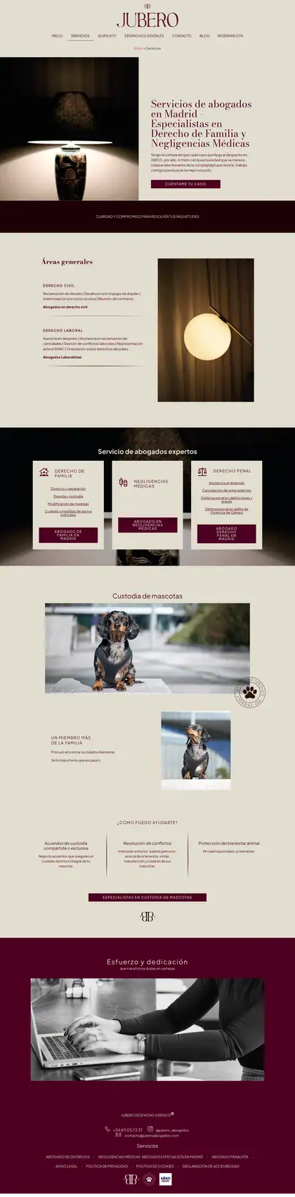 Jubero Abogados · Servicios
