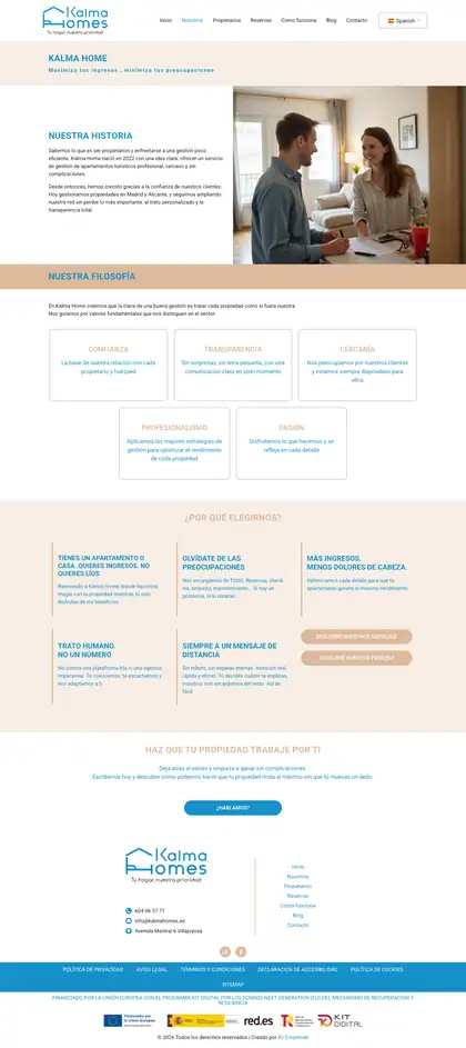 Kalma Homes · Nosotros