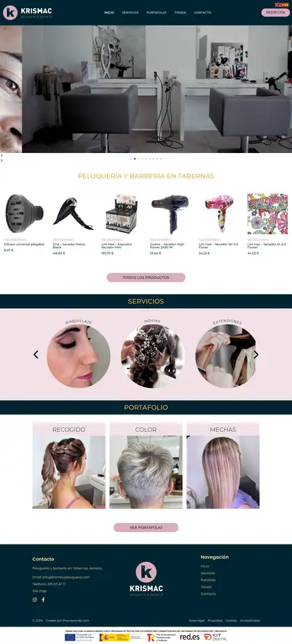 Krismac Peluquería · Inicio