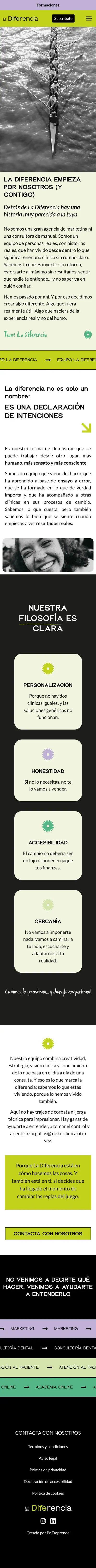 La Diferencia Brand · Quiénes Somos · Móvil