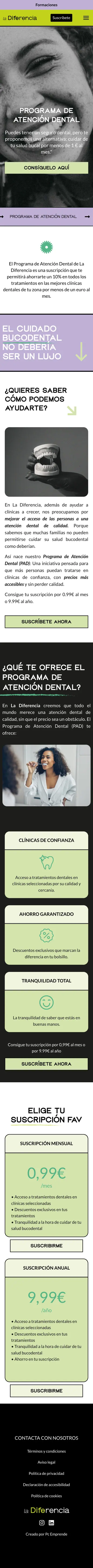 La Diferencia Brand · Suscríbete · Móvil