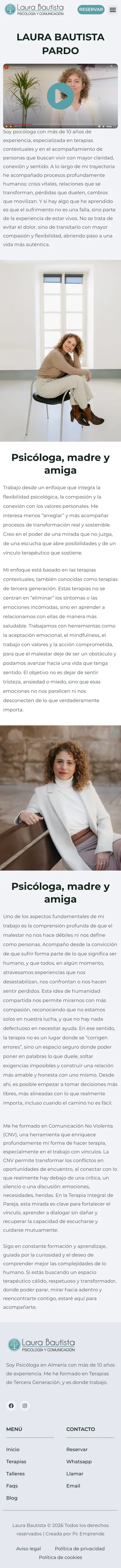 Laura Bautista · Sobre mí · Móvil