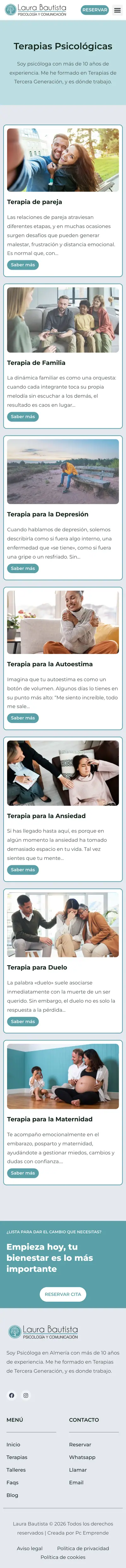 Laura Bautista · Terapias · Móvil