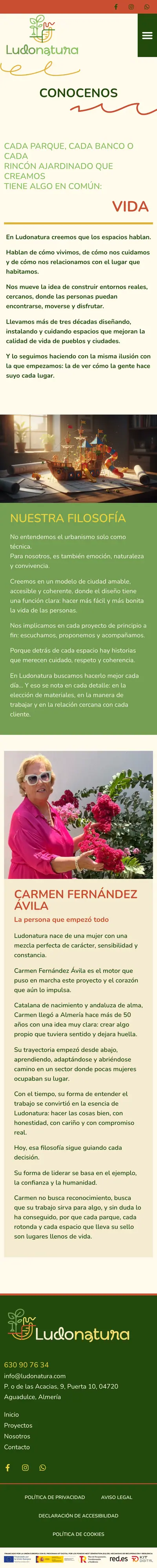 Ludonatura · Conócenos · Móvil