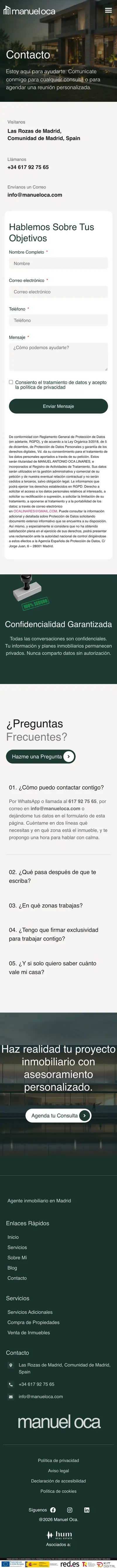 Manuel Oca · Contacto · Móvil