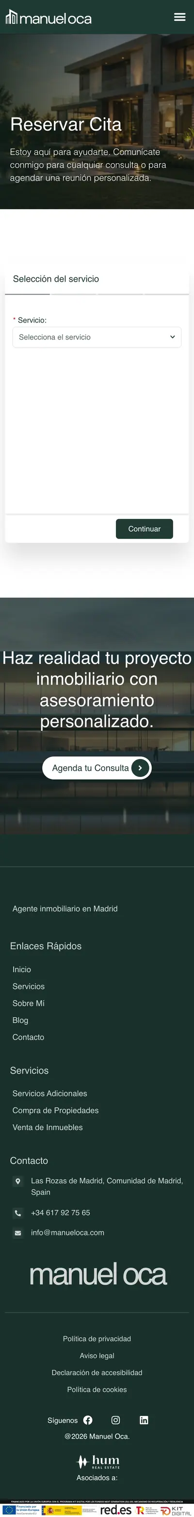 Manuel Oca · Reservar · Móvil