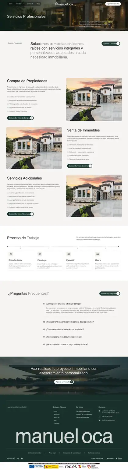 Manuel Oca · Servicios