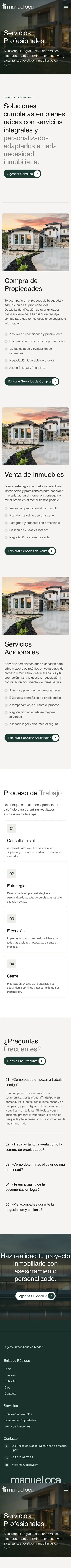 Manuel Oca · Servicios · Móvil