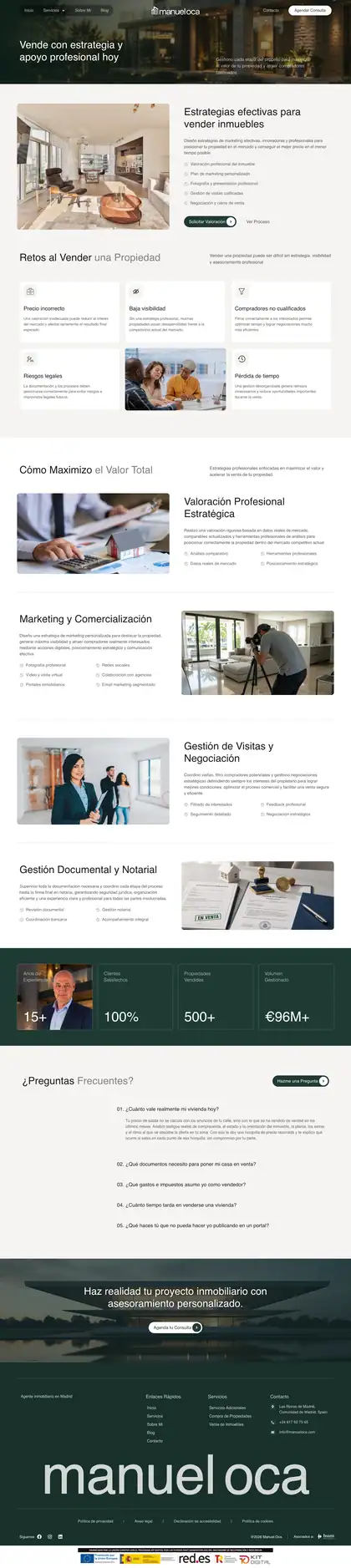 Manuel Oca · Venta de inmuebles