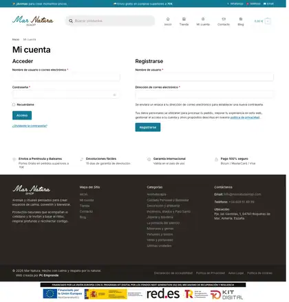 Mar Natura Shop · Mi cuenta
