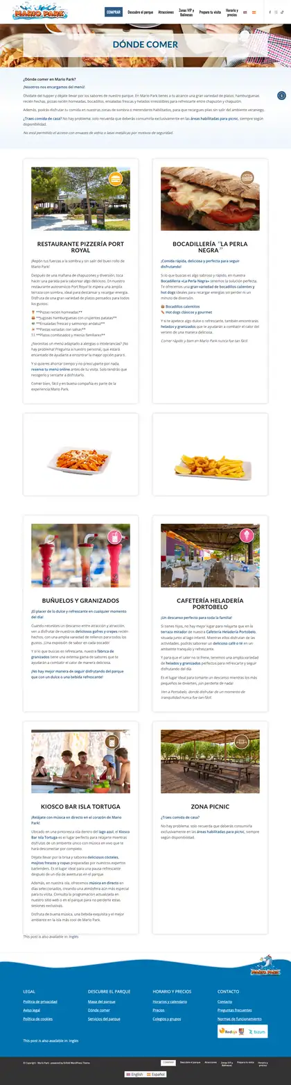 Mario Park · Dónde comer