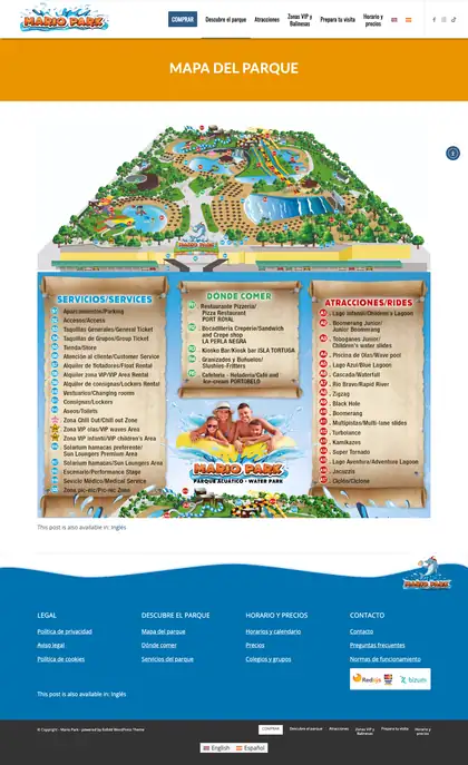 Mario Park · Mapa del parque
