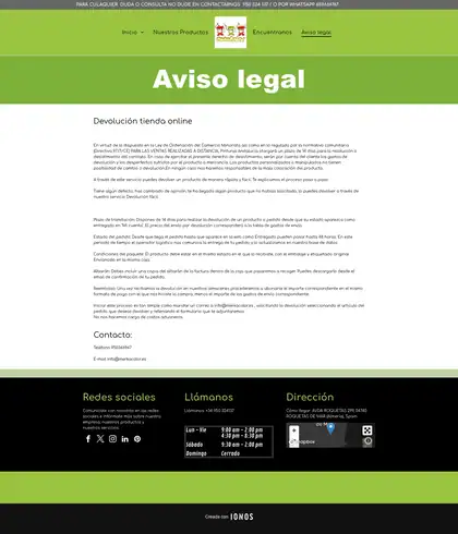 Merkacolor · Aviso legal (antes)