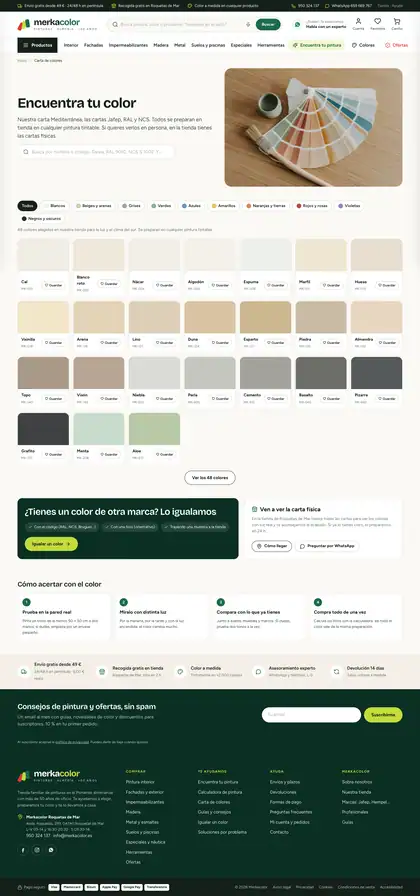 Merkacolor · Carta de colores