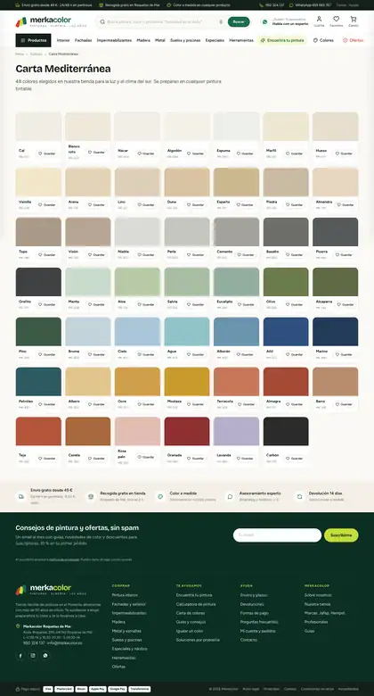 Merkacolor · Carta Mediterránea