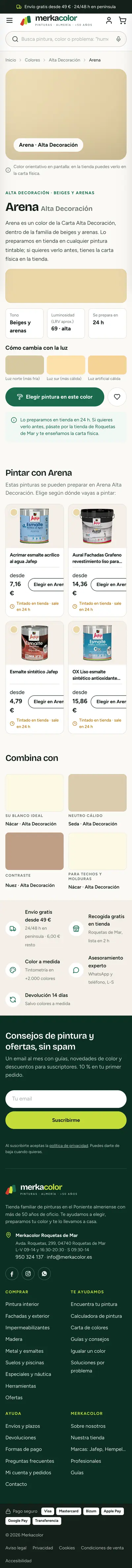 Merkacolor · Ficha de color · Móvil