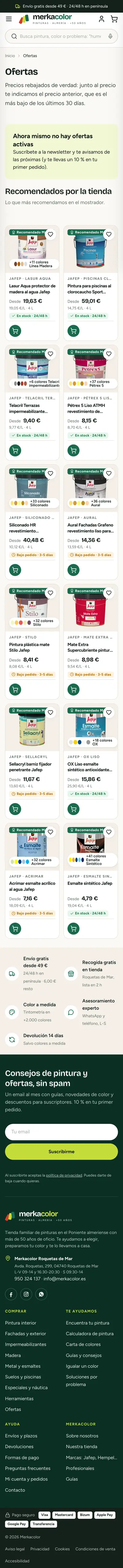 Merkacolor · Ofertas · Móvil