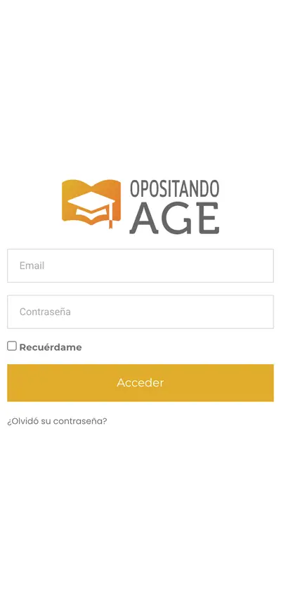 Opositando AGE · Acceso alumnos · Móvil