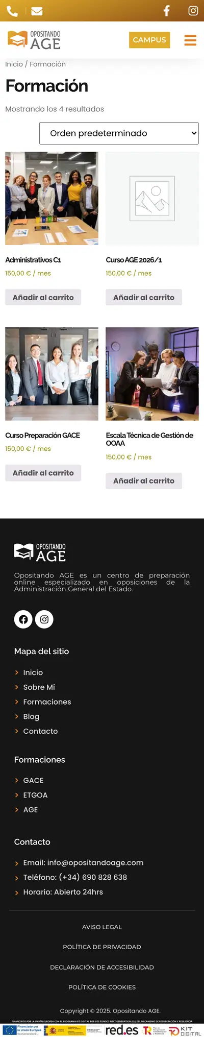 Opositando AGE · Formación · Móvil