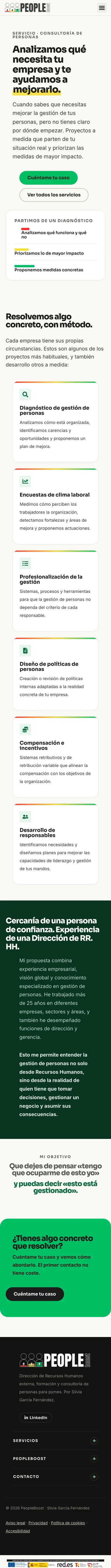 PeopleBoost · Consultoría de personas · Móvil