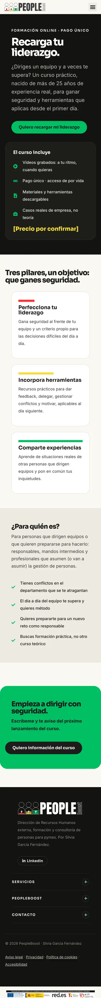 PeopleBoost · Formación · Móvil