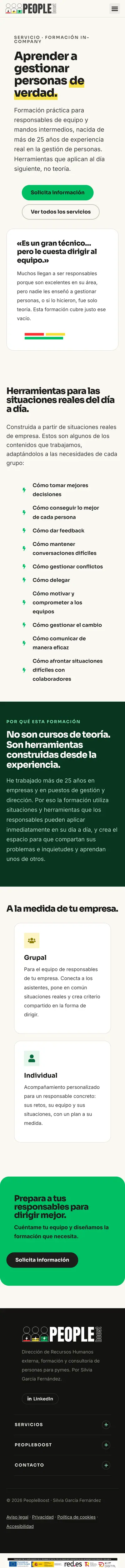 PeopleBoost · Formación para responsables · Móvil