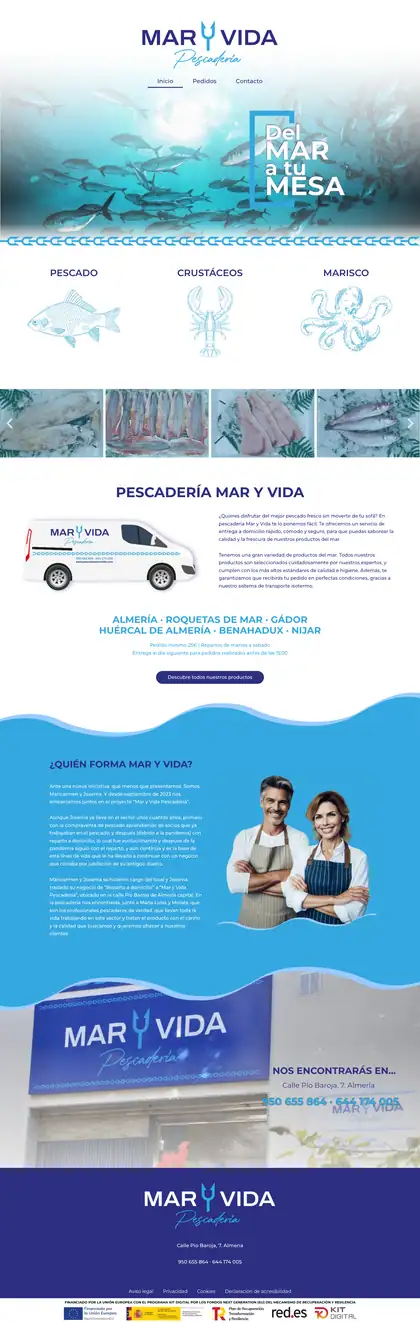 Pescadería Mar y Vida · Inicio