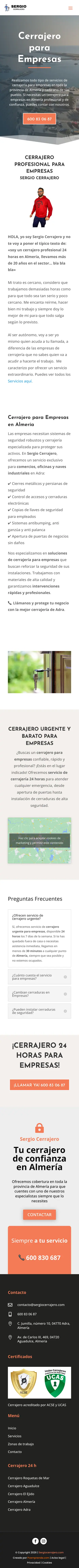 Sergio Cerrajero · Cerrajero para empresas · Móvil