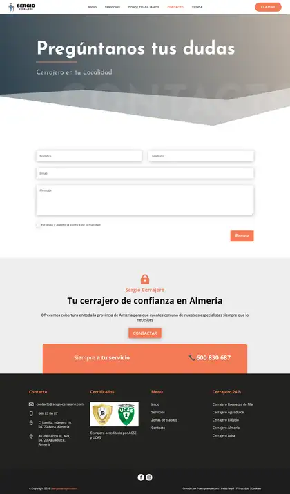 Sergio Cerrajero · Contacto
