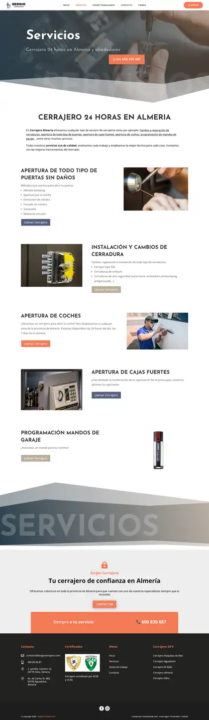 Sergio Cerrajero · Servicios