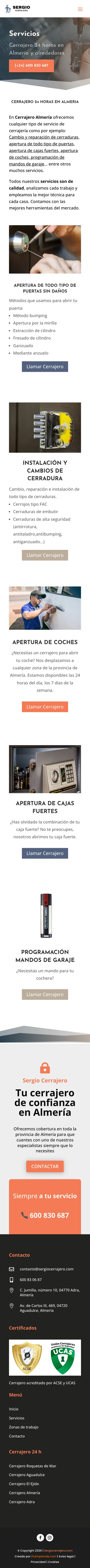 Sergio Cerrajero · Servicios · Móvil