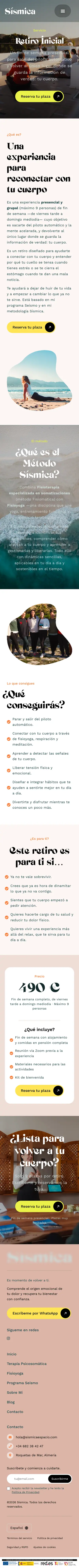 Sísmica · Retiro Inicial · Móvil