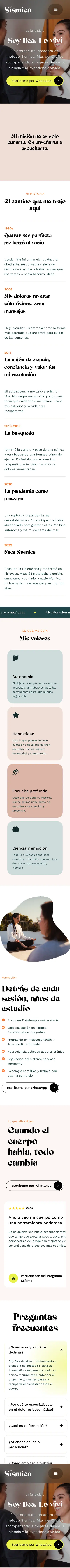 Sísmica · Sobre mí · Móvil