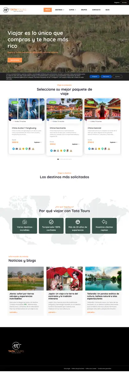 Tata Tours · Inicio